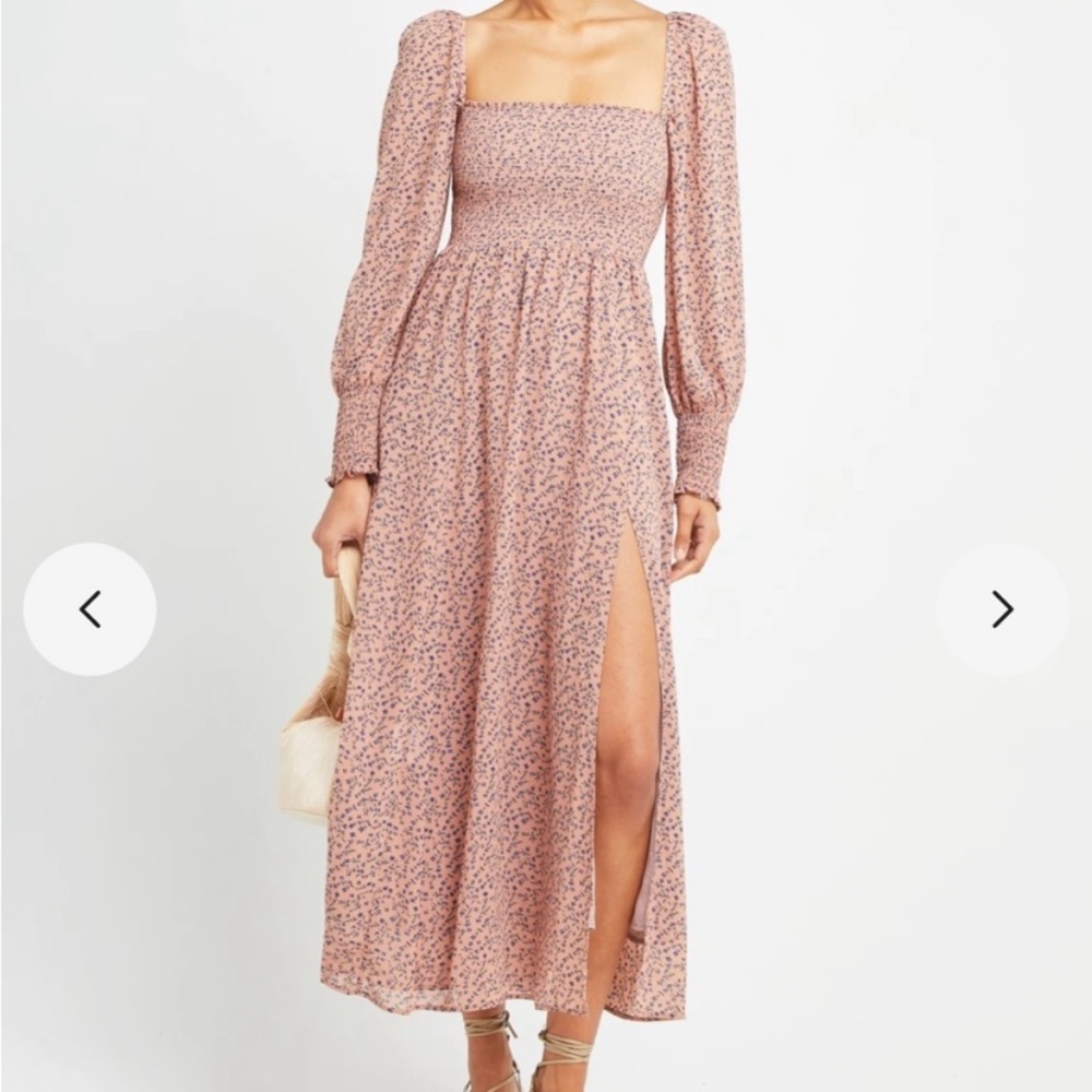 Floral Pink Maxi Dress